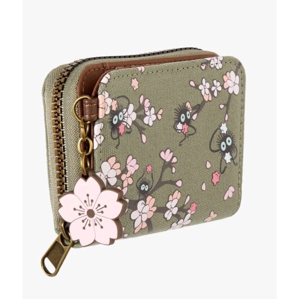 Studio Ghibli Spirited Away Soot Sprite Cherry Blossom Messenger Bag & WALLET! - Picture 4 of 9